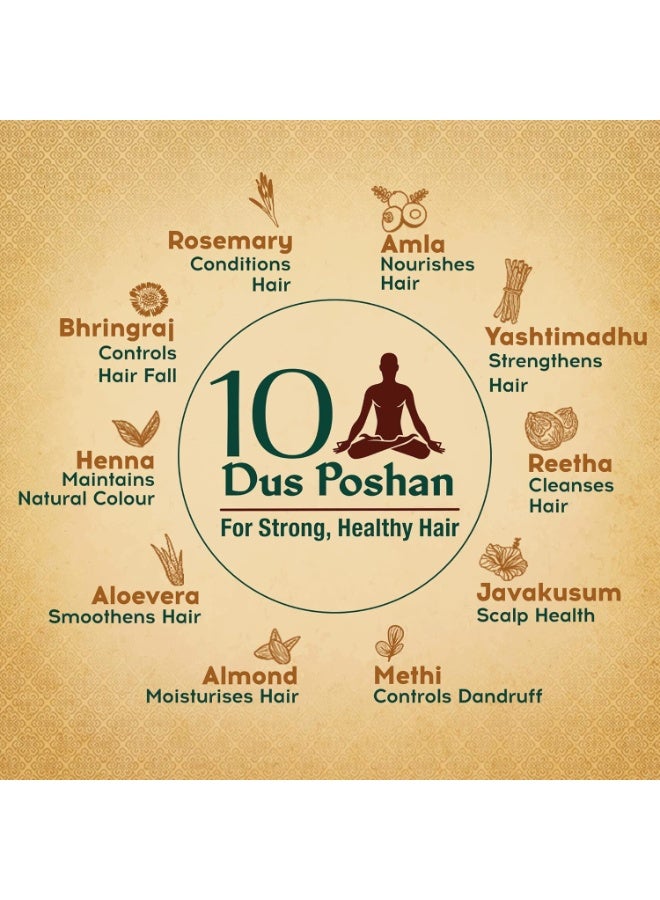 DABUR Vatika Ayurvedic Shampoo, 640ml : Power of Dus Poshan for 10 Hair Problems - Image 3